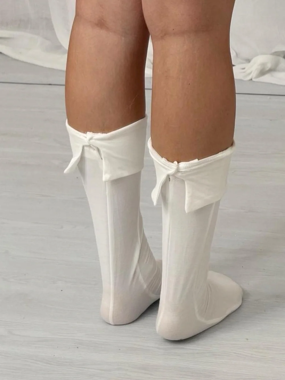 ✿ Fold Over Knee High Socks •
